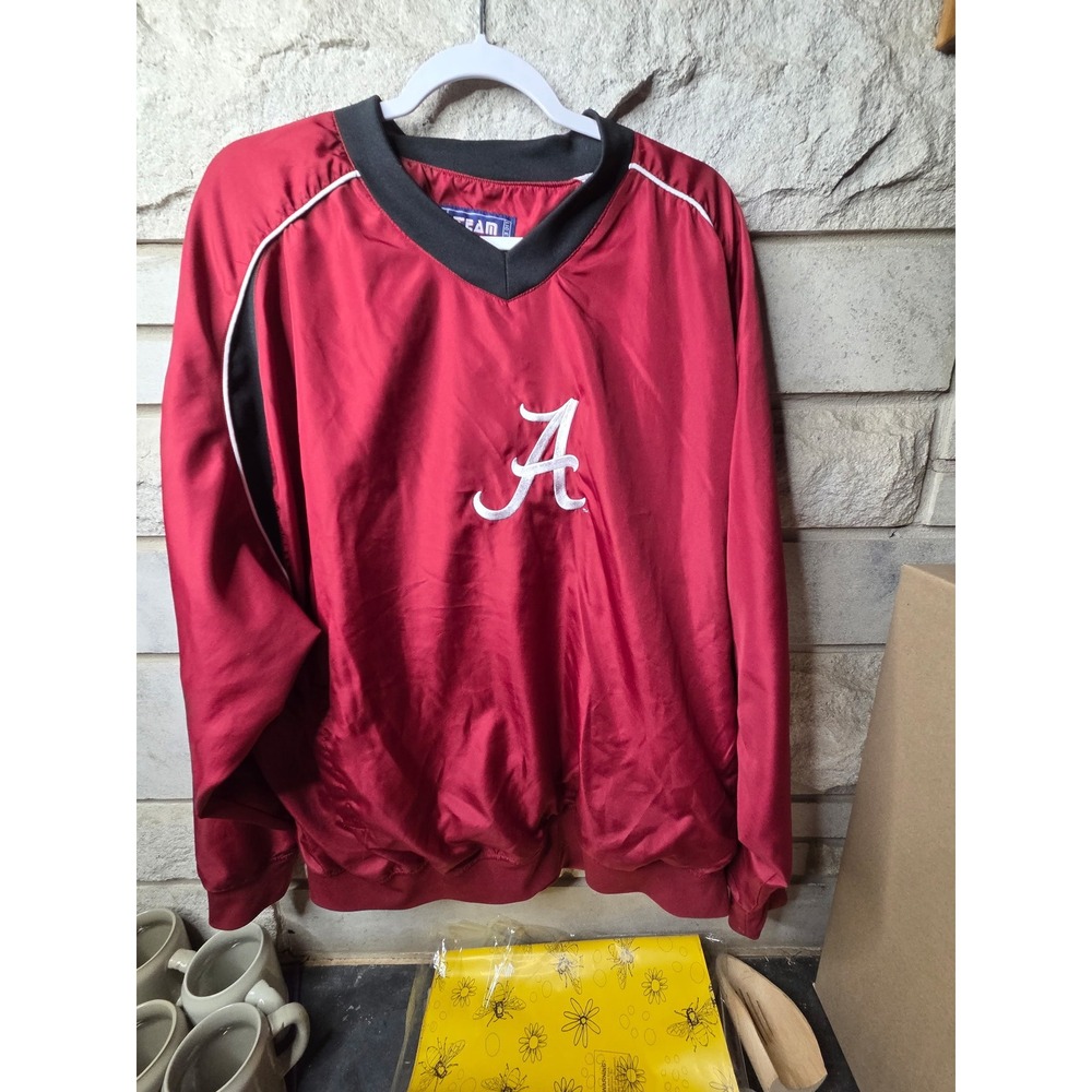 Team Edition Alabama Crimson Tide Mens 2XL V-Neck Windshirt Pullover Red NCAA‎